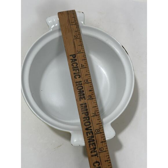 Descoware Casserole Dish Pan Enameled Cast Iron 17B 18 FE Yellow No Lid Belgium - Picture 4 of 10